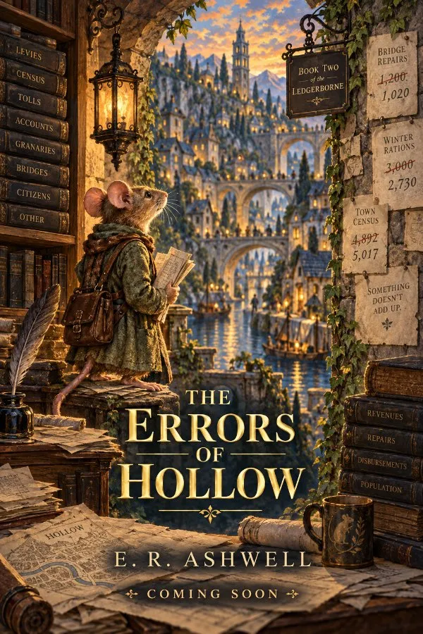 Cover of Book Two of Ledgerborne, The Errors of Hollow, by E. R. Ashwell